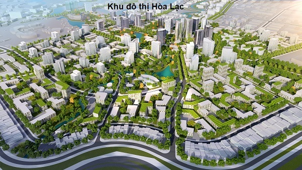 Phối cảnh đô thị Hòa Lạc đến năm 2030. Ảnh: Bộ Xây dựng